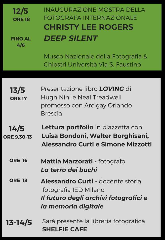 10GIORNATE della fotografia organizzate al Museo della Forografia di Brescia