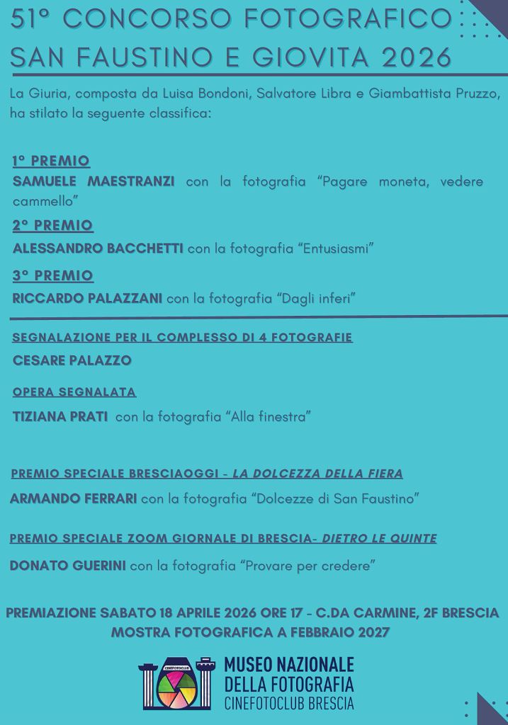 San Faustino 2026 Risultati Concorso Fotografico