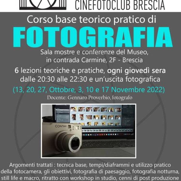 Corso di Fotografia livello Base 2022