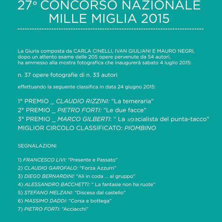 Mostra 27° Concorso Fotografico Mille Miglia 2015