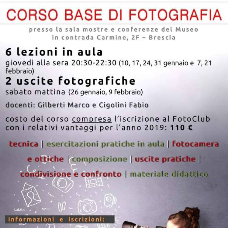 Corso di Fotografia livello Base 2019