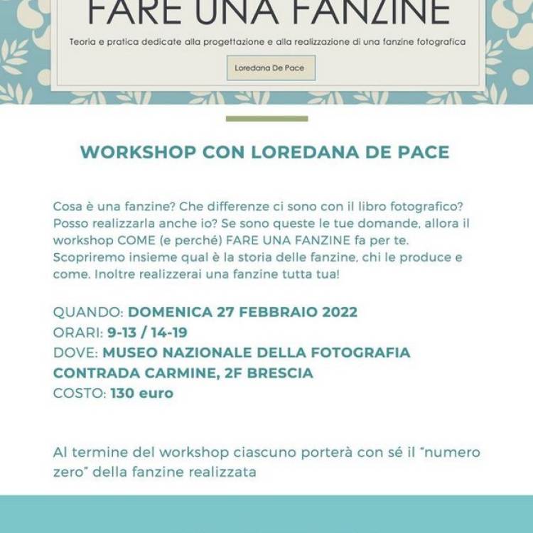 WORKSHOP COME (e perché) FARE UNA FANZINE